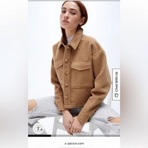 Pacsun LA Hearts Blaire Cropped Shacket